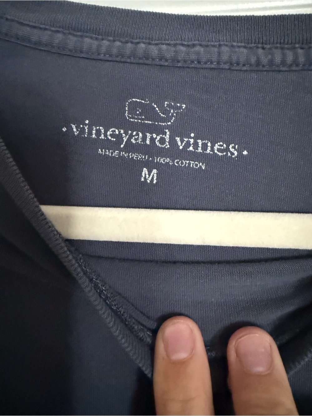 Vineyard Vines Long Sleeve Pocket Tee - Navy - Medium - Picture 5 of 6
